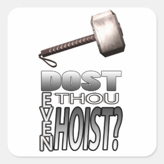 Licht je zelfs op? vierkante sticker