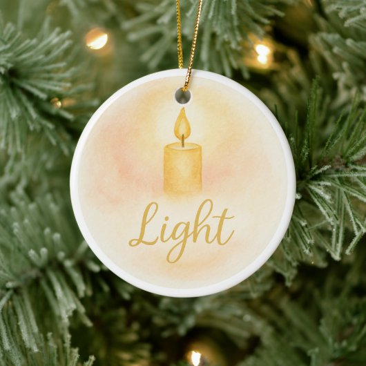 Licht kerstornament keramisch ornament (Boom)