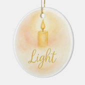 Licht kerstornament keramisch ornament (Links)