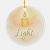 Licht kerstornament keramisch ornament (Achterkant)