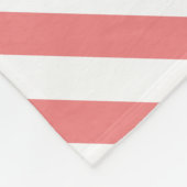 Licht koraal gestreept design fleece deken (Hoek)