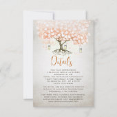 Licht koraalhartritme-bladerriet-bruiloft nodigt u kaart (Voorkant)