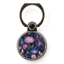 Licht Kristal Bloemen met Donkere Bloemen PopSocke
