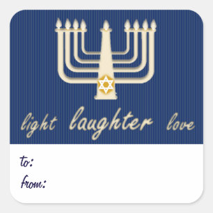 Licht Lachen Liefde Chanoeka Gift Label