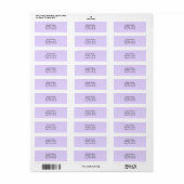 Licht Lavendel Etiket (Full Sheet)