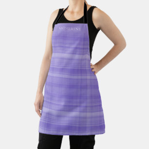 Licht Lavendel Violet Paarse Geruite Patroon Schort