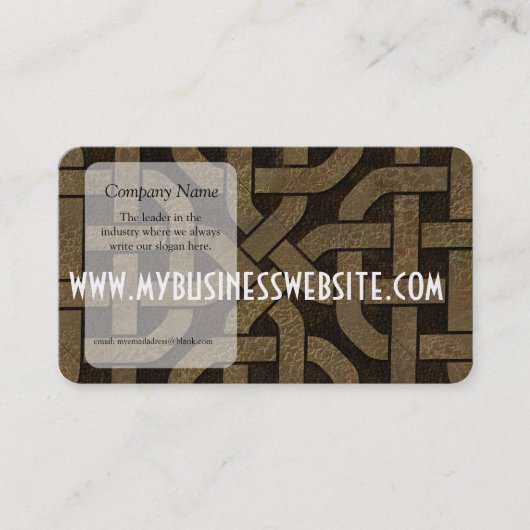 Licht leder op Black Celtic Knot Visitekaartje (Voorkant)