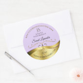 Licht Lila Wavy Gold met Monogram Product Label (Envelop)