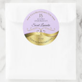 Licht Lila Wavy Gold met Monogram Product Label (Tas)