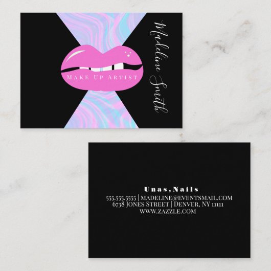 Licht marmer Abstract roze makreelkunstenaar Visitekaartje (Voorkant / Achterkant)