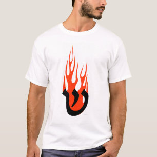 Licht met vlammen t-shirt