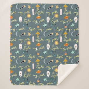 Licht Mijn pad Sherpa Deken