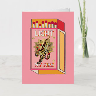 Licht mijn Vuurmatchbox Art Folie Wenskaart