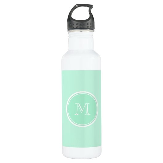 Licht Mint Green High End, gekleurd Waterfles (Voorkant)