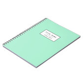 Licht Mint Green High-end gekleurde aanpassing Notitieboek (Linkerzijde)