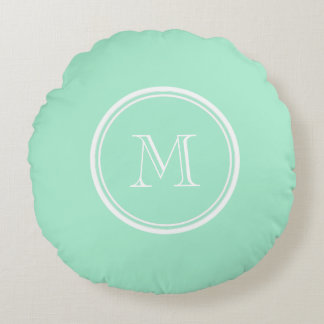 Licht Mint Green High-end gekleurde aanpassing Rond Kussen