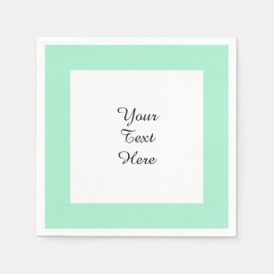 Licht Mint Green High-end gekleurde aanpassing Servetten