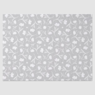 Licht modern Floral Pattern Chic Elegant Cute Gray Tissuepapier