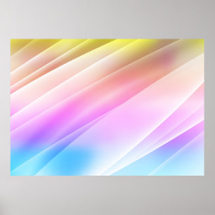 Licht Multicolor, regenboogbedekking met beuglijne Poster