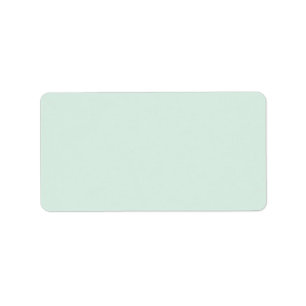 Licht muntgroen etiket, glad stevig kleurenblanco etiket
