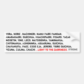 licht naar de donkerheid bumper sticker