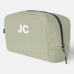 Licht Olijf Monogram Groen Minimalistisch Moderne Toilettasje