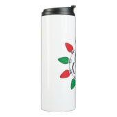 Licht omhoog als Kerstmis Kunst Kerstmis Citaten G Thermosbeker (Gedraaid links)