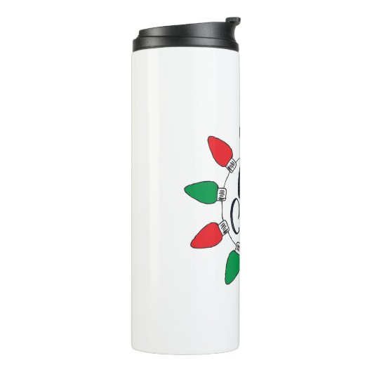 Licht omhoog als Kerstmis Kunst Kerstmis Citaten G Thermosbeker (Gedraaid links)