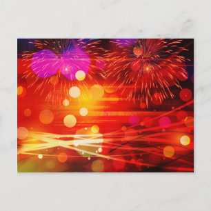 Licht omhoog de Lichte Rays van de Hemel en Vuurwe Briefkaart