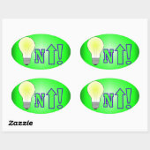 Licht omhoog! ovale sticker (Vel)