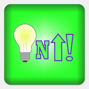 Licht omhoog! vierkante sticker