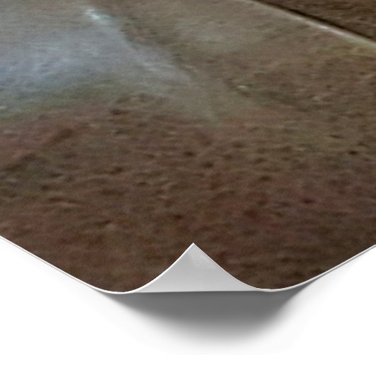 Licht op bruin lederen zachteroppervlak, textureab poster (Hoek)