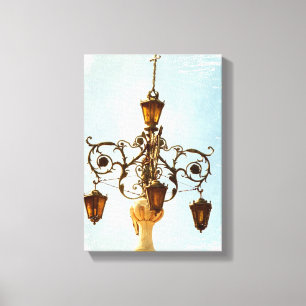 Licht op de Plaza, Kansas City Canvas Afdruk