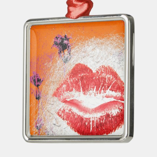 Licht op Oranje achtergrond Metalen Ornament (Links)