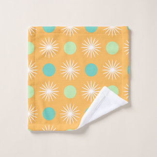 Licht Oranje Boho Retro Patroon Washandje