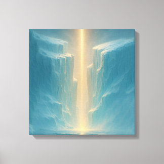 Licht over de Gletsjer Canvas Afdruk