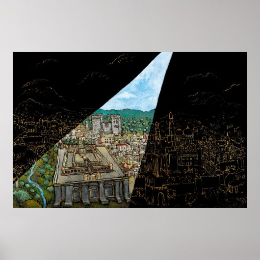 Licht over de tempel, Jonathan Kis-Lev Poster (Voorkant)