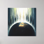 *~* Licht over Donkere Aarde Kosmische AP70 Canvas Afdruk (Voorkant)