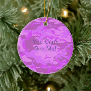 Licht Paars Camouflage Keramisch Ornament