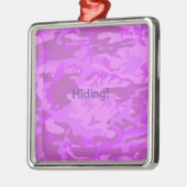 Licht Paars Camouflage Metalen Ornament (Links)