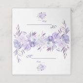 Licht Paars Dusty Blue Floral Violet Table Number (Buitenkant ongevouwen)