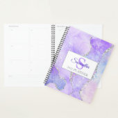 Licht Paars en zilver Faux Glitter Agate Planner (Display)