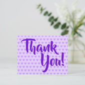 Licht Paars Hartelijk dank Briefkaart (Staand voorkant)