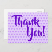 Licht Paars Hartelijk dank Briefkaart (Voorkant / Achterkant)