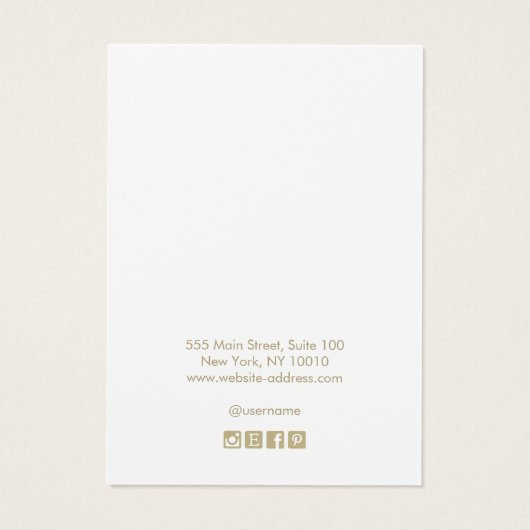 Licht Paars Rand Ketting Bracelet Display Visitekaartje (Achterkant)