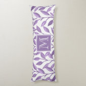 Licht Paarse bladeren op maat Lichaamskussen (Achterkant (Verticaal))