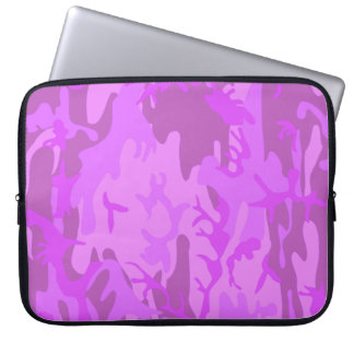 Licht Paarse camouflagepatroon Laptop Sleeve