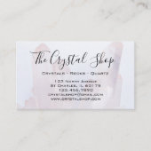 Licht Paarse Crystal Rock Shop Visitekaartje (Voorkant)