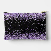 Licht Paarse Glitter Zwart Etui (Achterkant)