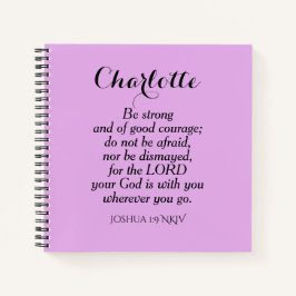 Licht Paarse komstbijbel Verse Aangepaste naam Notitieboek